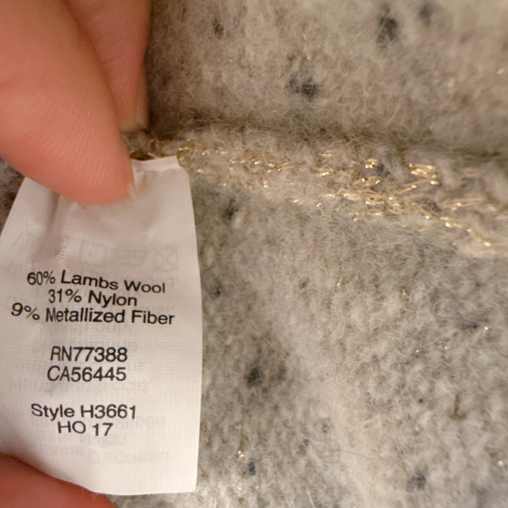 Vintage JCrew Metallic Lambswool Sweater - Picture 5 of 5